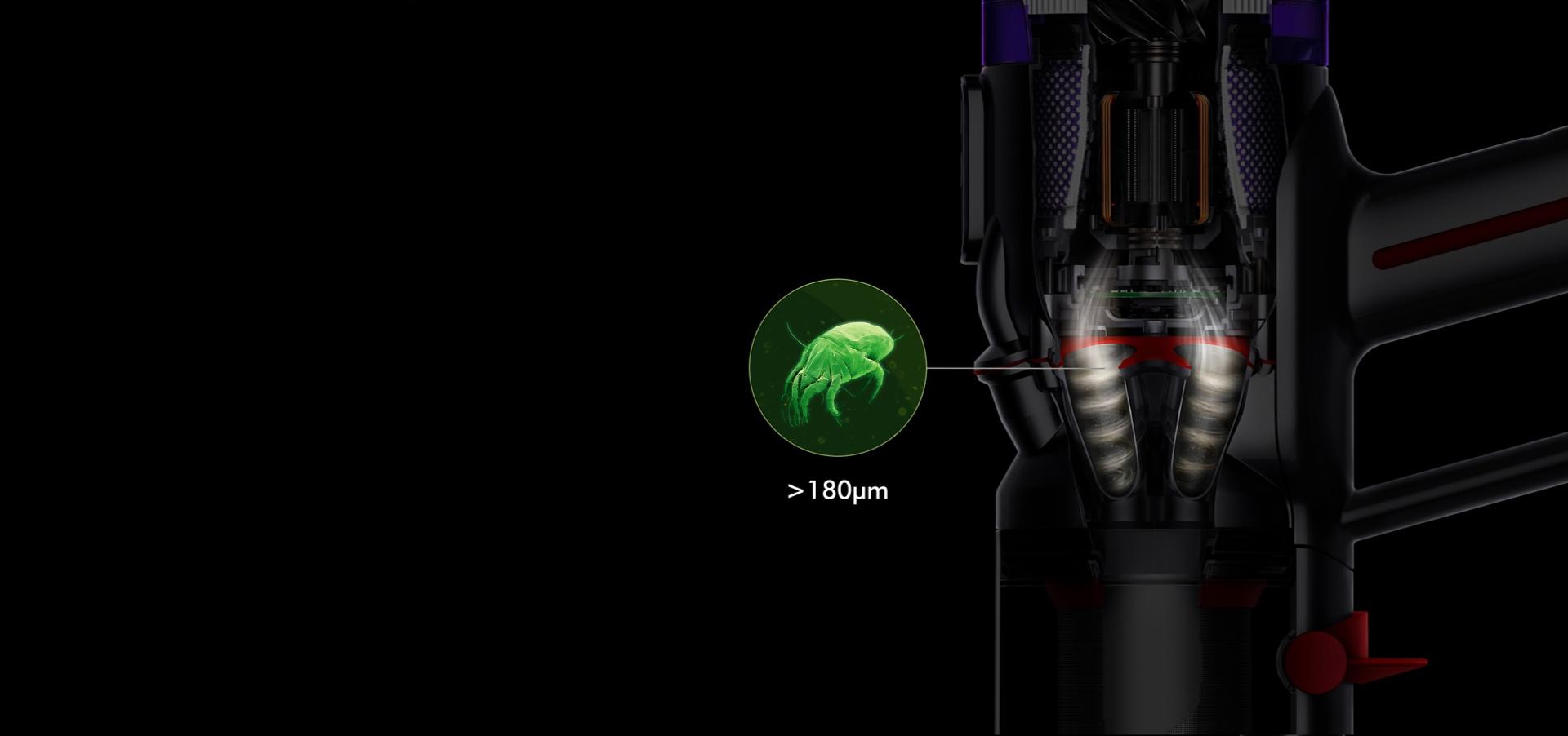 A cutaway of cyclones.