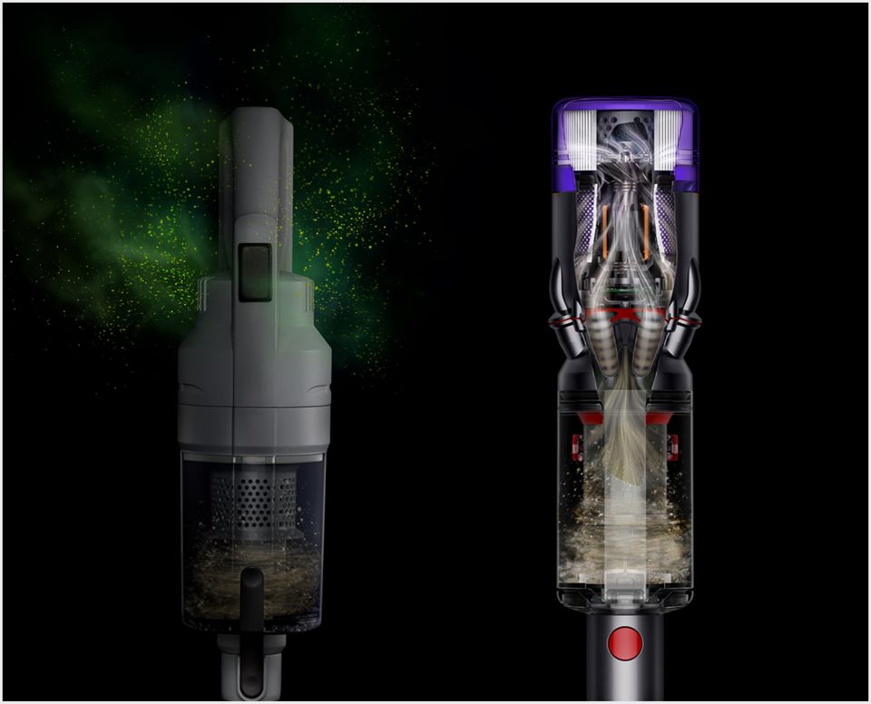 Dyson Microと他社コードレスクリーナーの、フィルター性能の比較