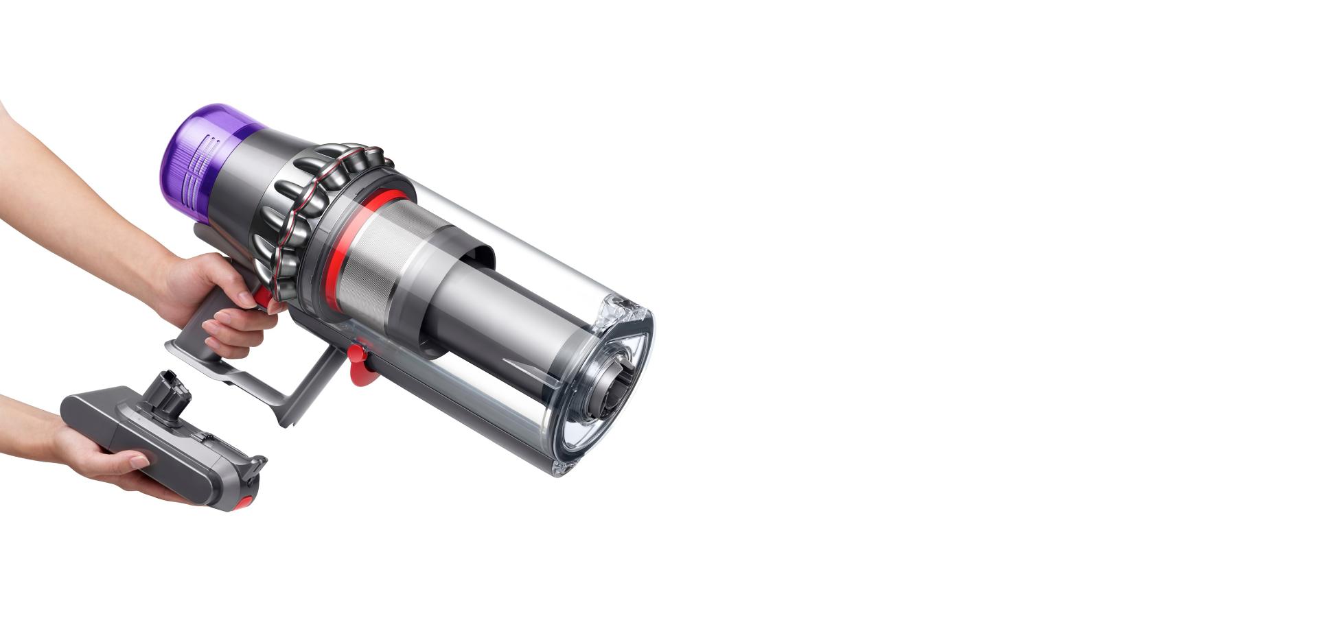 Changing batteries on the Dyson Outsize vacuum