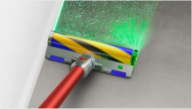 Laser na elektroszczotce uwidacznia kurz