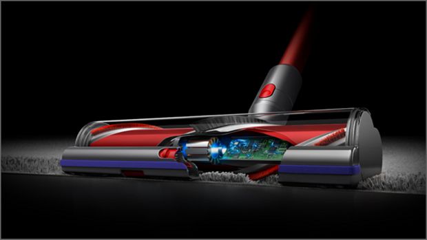 Cutaway of the cleaner head's motor