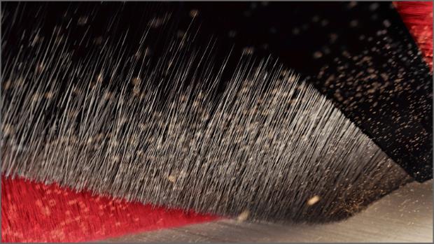 Carbon fibre filaments on Dyson's High Torque cleaner head brush bar