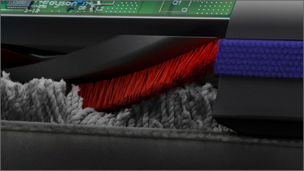 Nylon bristles on the High Torque brush bar