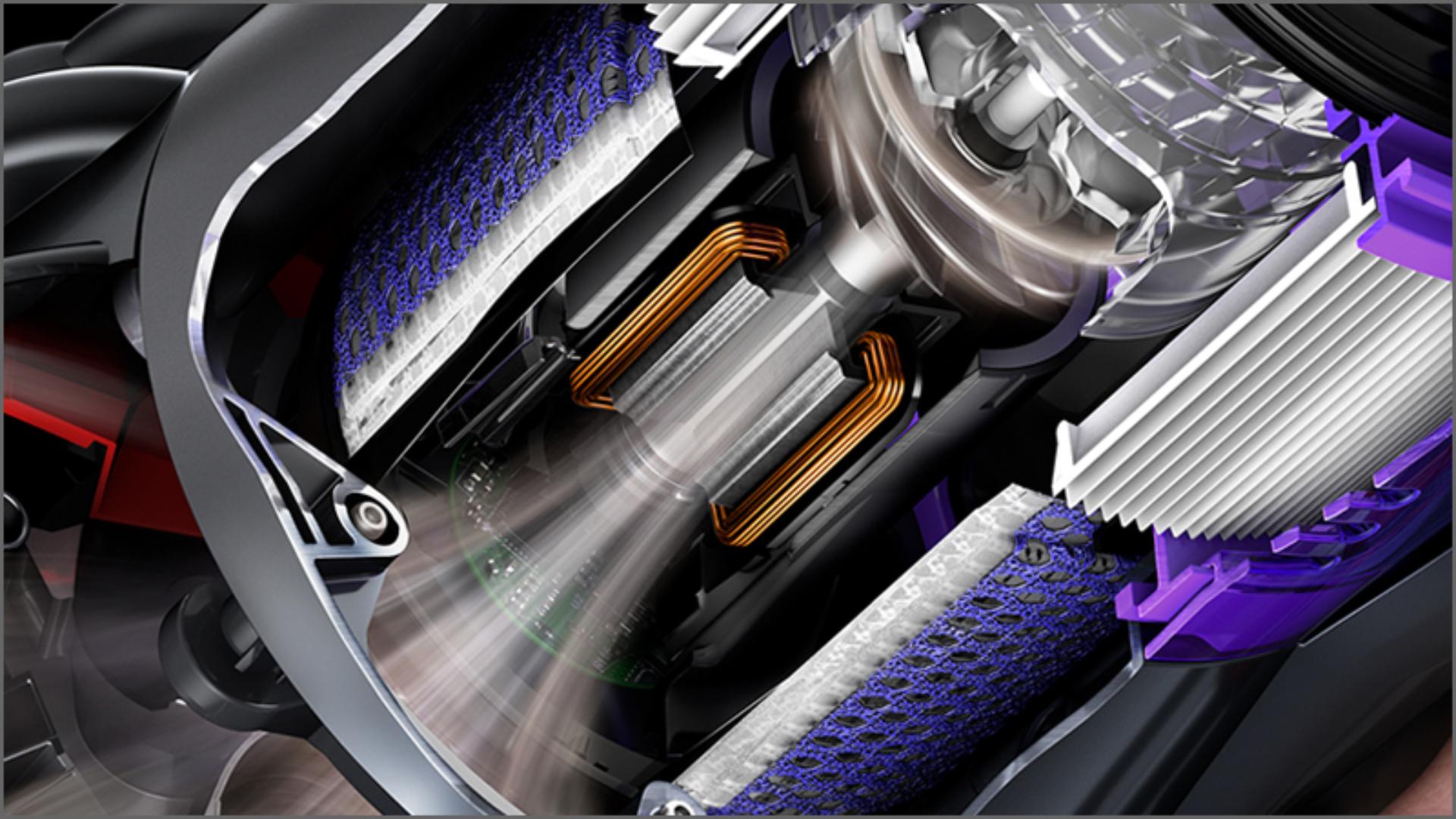 Cutaway image of a Dyson Hyperdymium motor