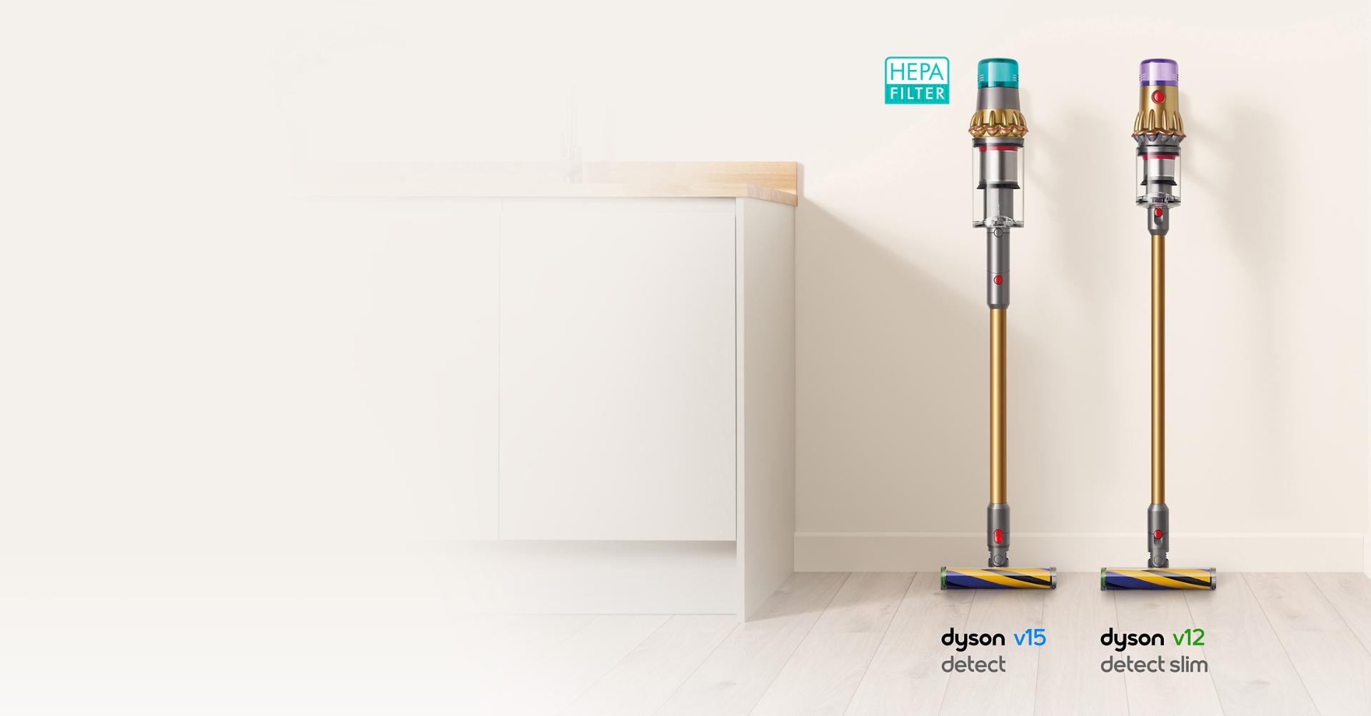 Dyson V15 Detect and Dyson V12 Detect Slim vacuums
