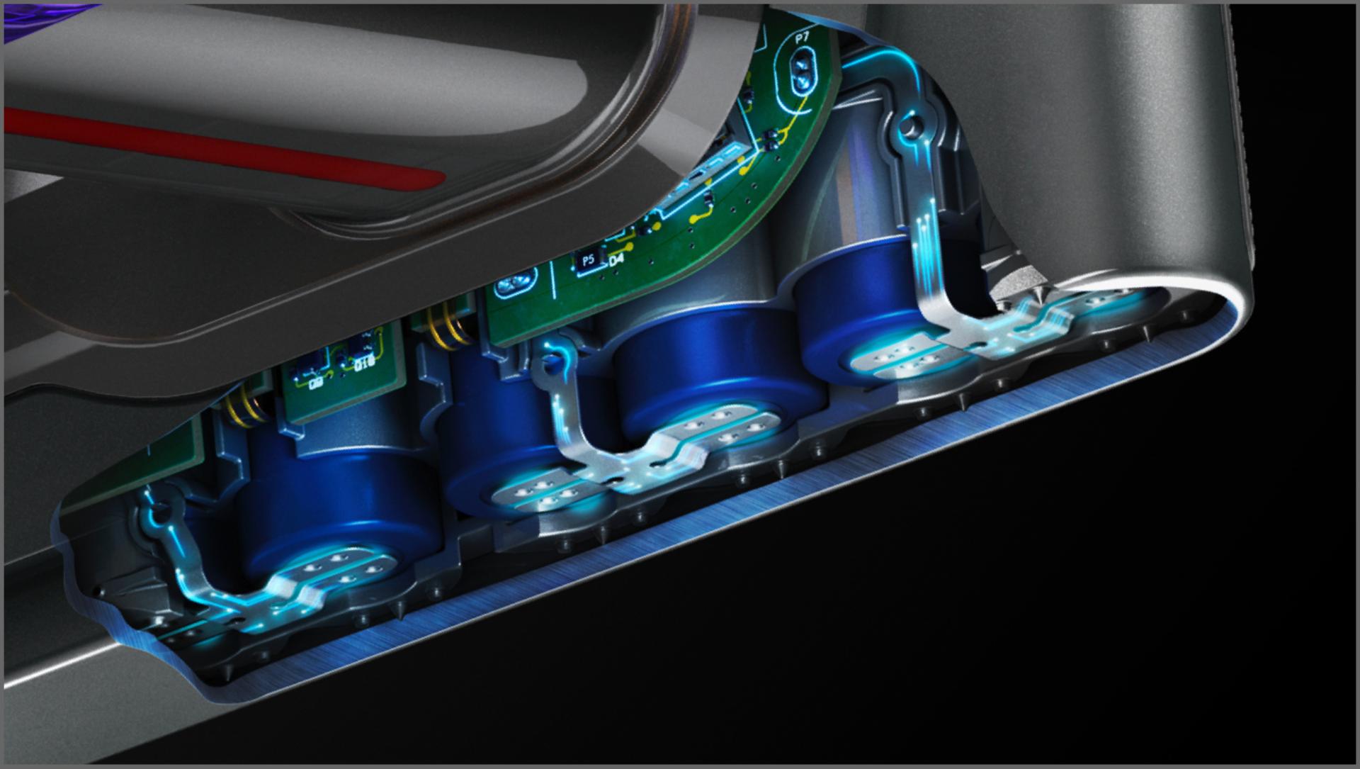 Corte de batería densa de energía