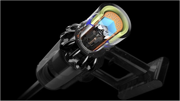 Radiografska slika akustičke kontrole u usisavaču Dyson Cyclone V10