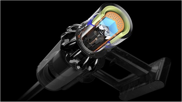 Radiografska slika akustičke kontrole u usisavaču Dyson Cyclone V10