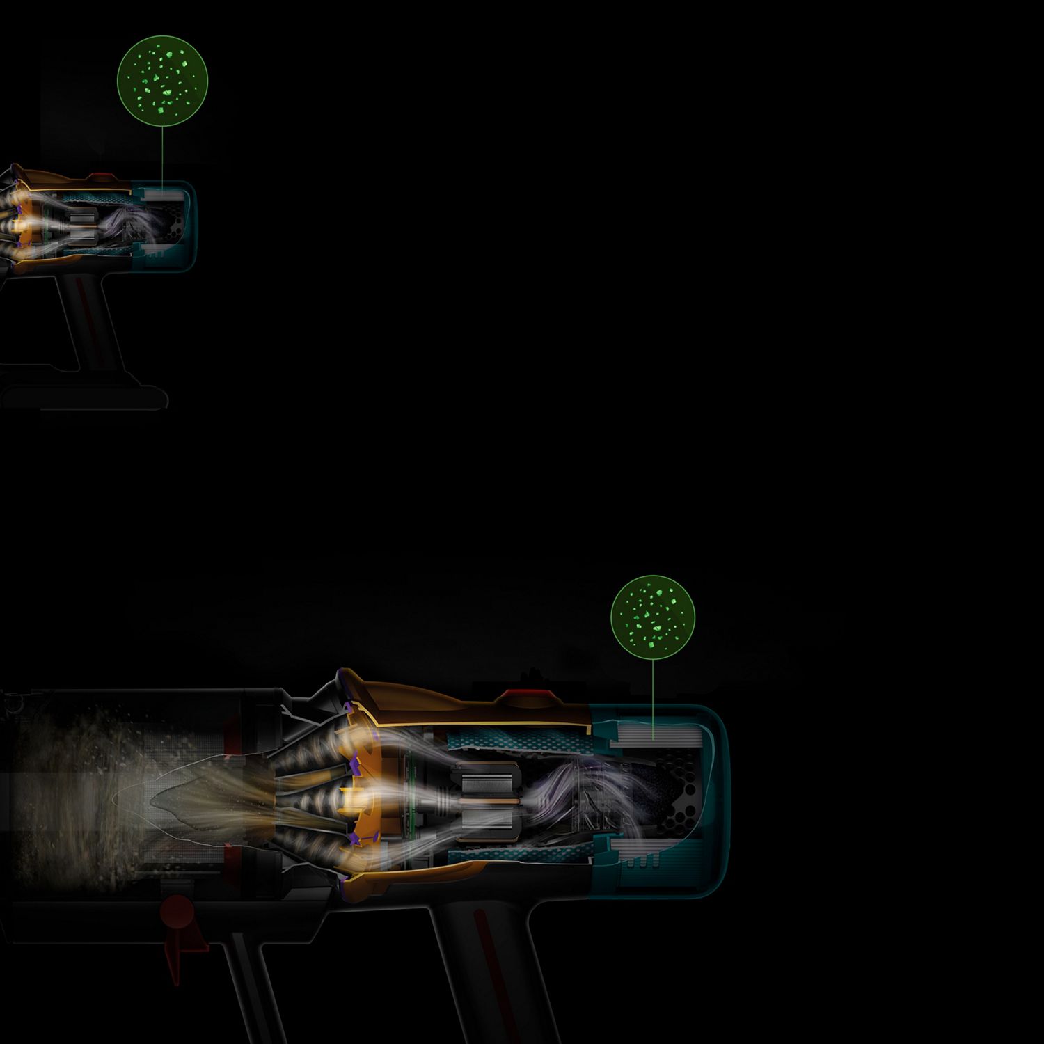 Querschnitt Nachmotorfilter Staubsauger Dyson V12™