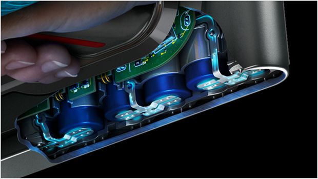 Secțiune prin bateria cu densitate mare de energie