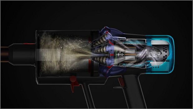 Cutaway of multi-stage filtration