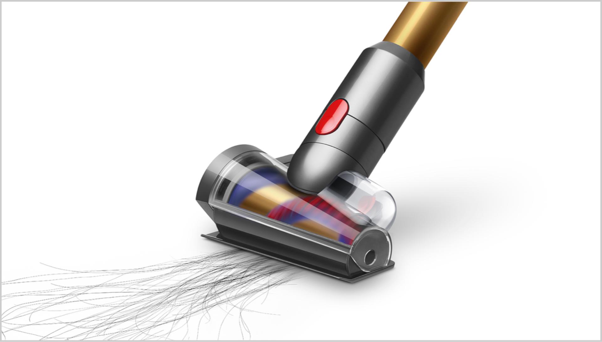 Hair screw tool sucking up long hair