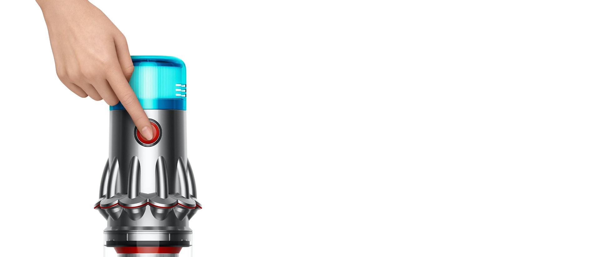 Dotknięcie palcem przycisku zasilania.