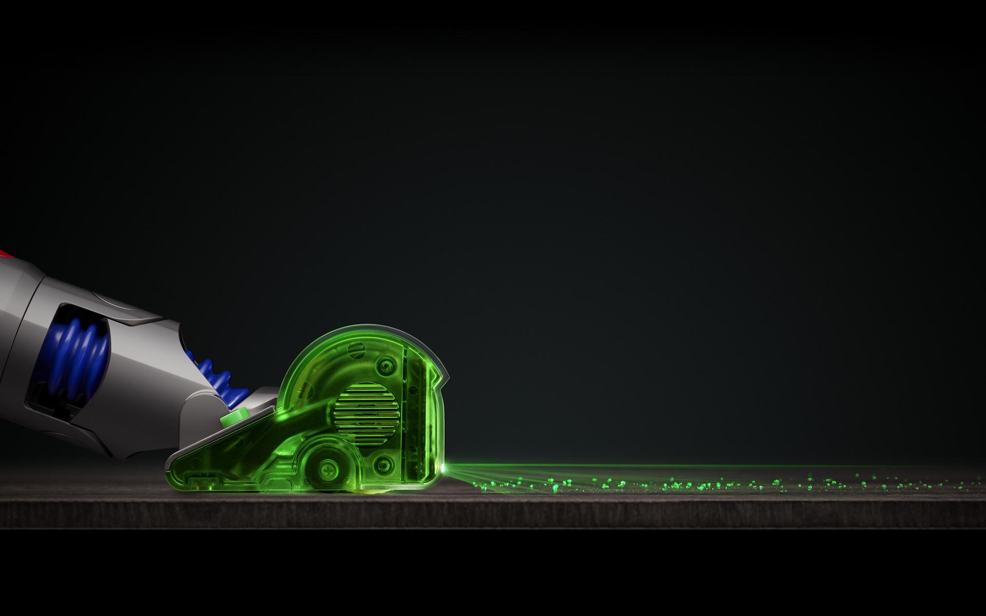 Profile image showing the angle of the cleaner head laser