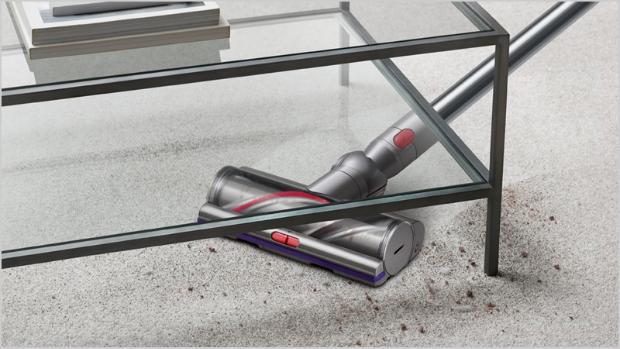 Dyson V15 Detect vacuum cleaning a floor