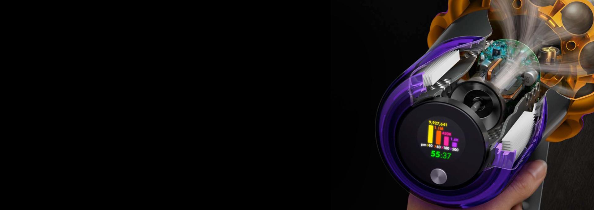 Graf počtu částic na displeji LCD