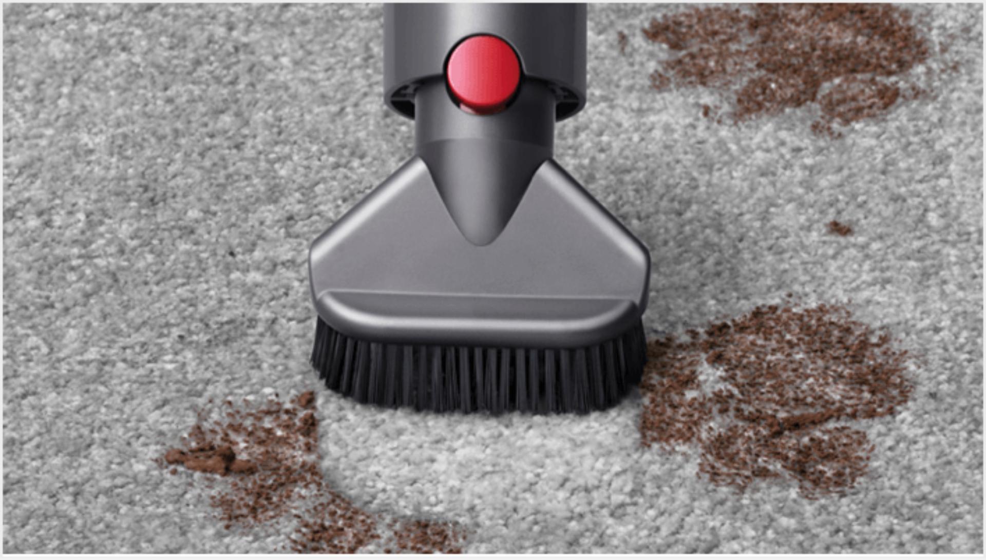 Stubborn dirt brush loosening and picking up dust for carpets and car