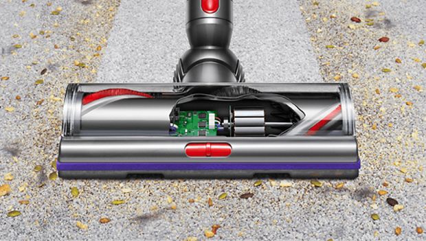 High Torque tisztítófej felszívja a port és a hajat.