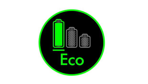 LCD screen showing Eco mode