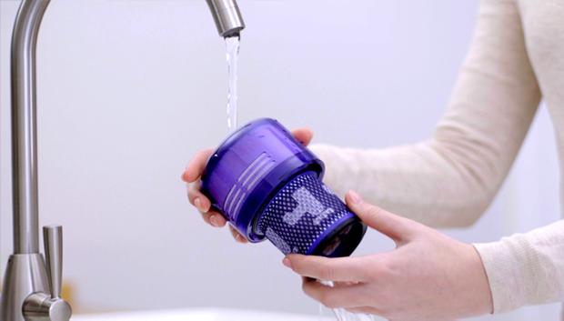 Opláchnutí filtrační jednotky vodou