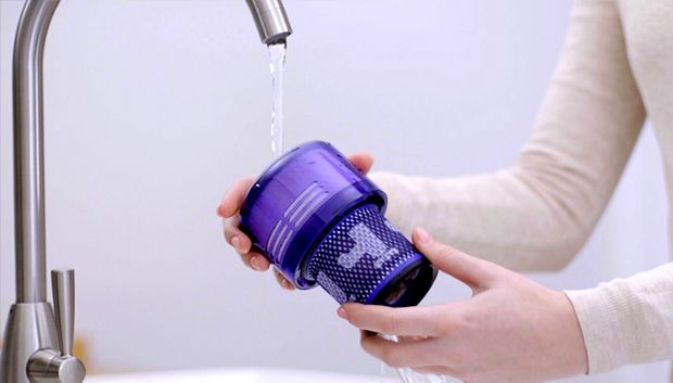 Opláchnutí filtrační jednotky vodou