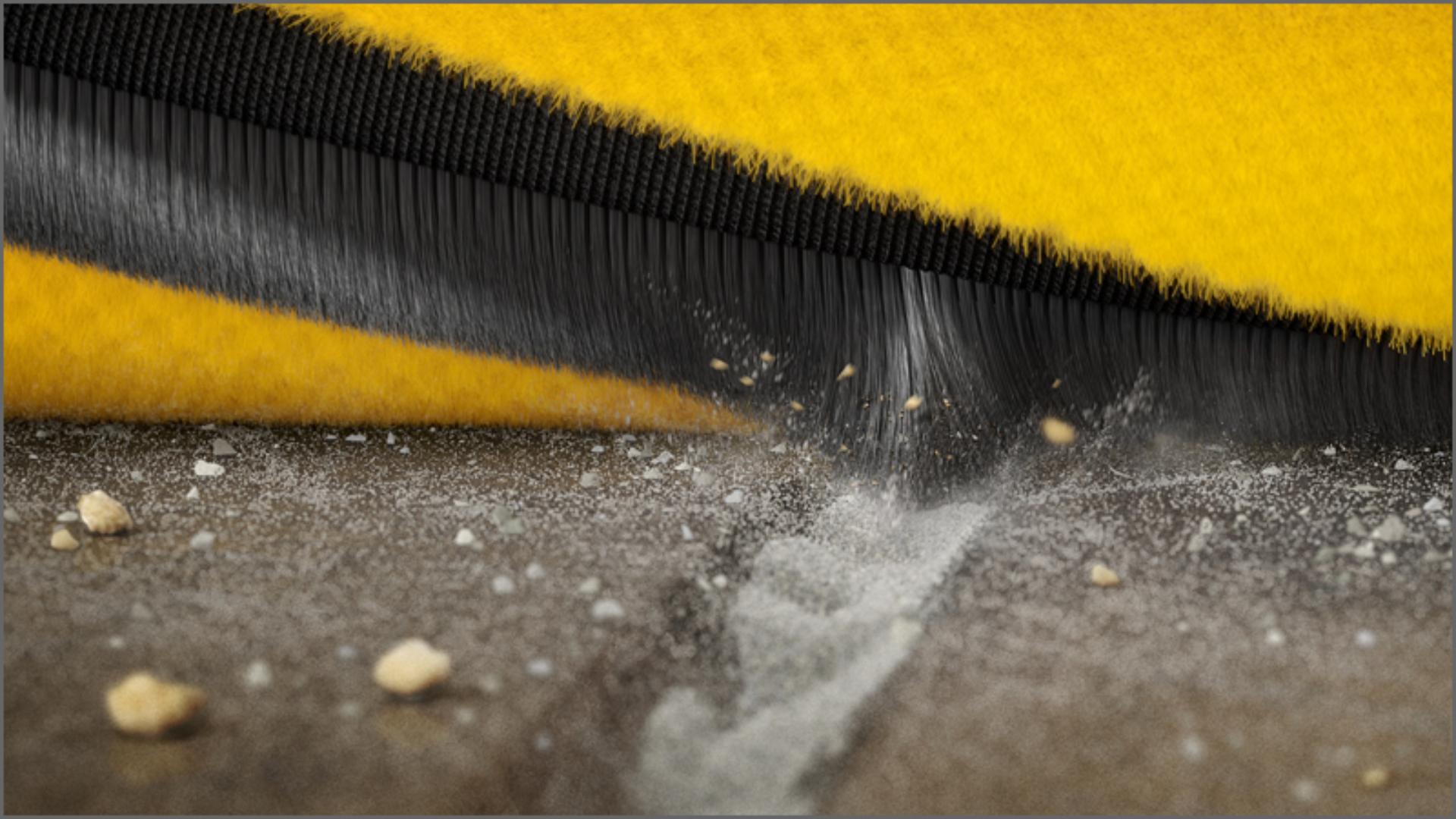 Carbon fibre filaments on the High Torque brush bar