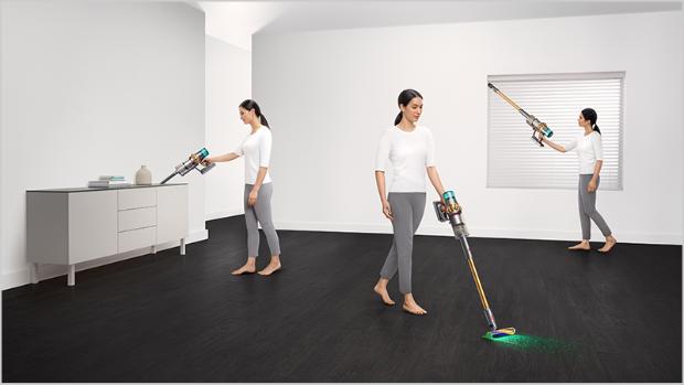 Women cleaning in various places around the home