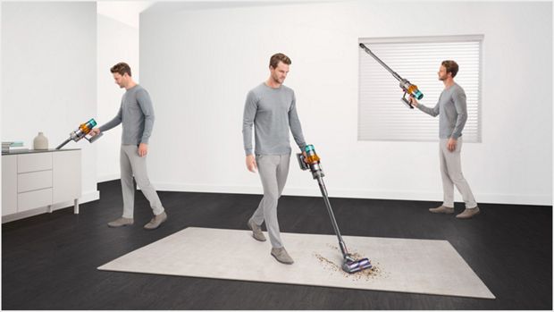 Man cleaning in various places around the home