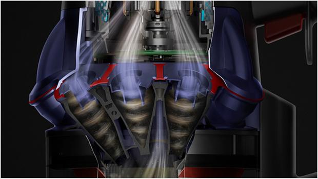 Root Cyclone teknolojisinin kesit görünümü