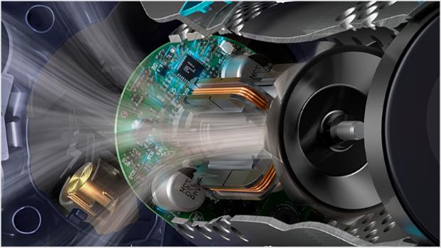 Dyson Hyperdymium motorun kesit görünümü