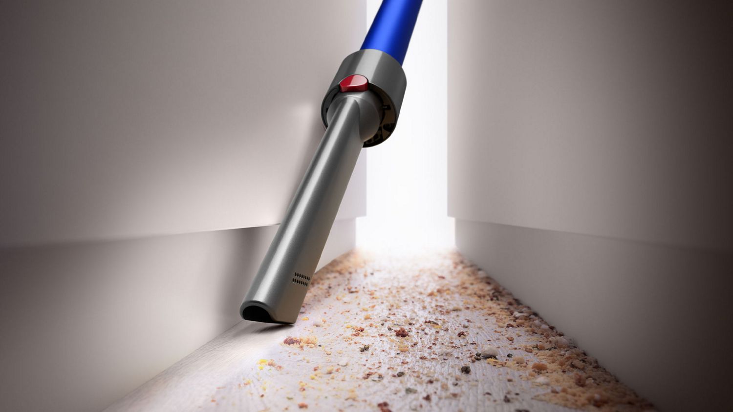 L'accessoire suceur long pour nettoyer les endroits difficiles d'accès