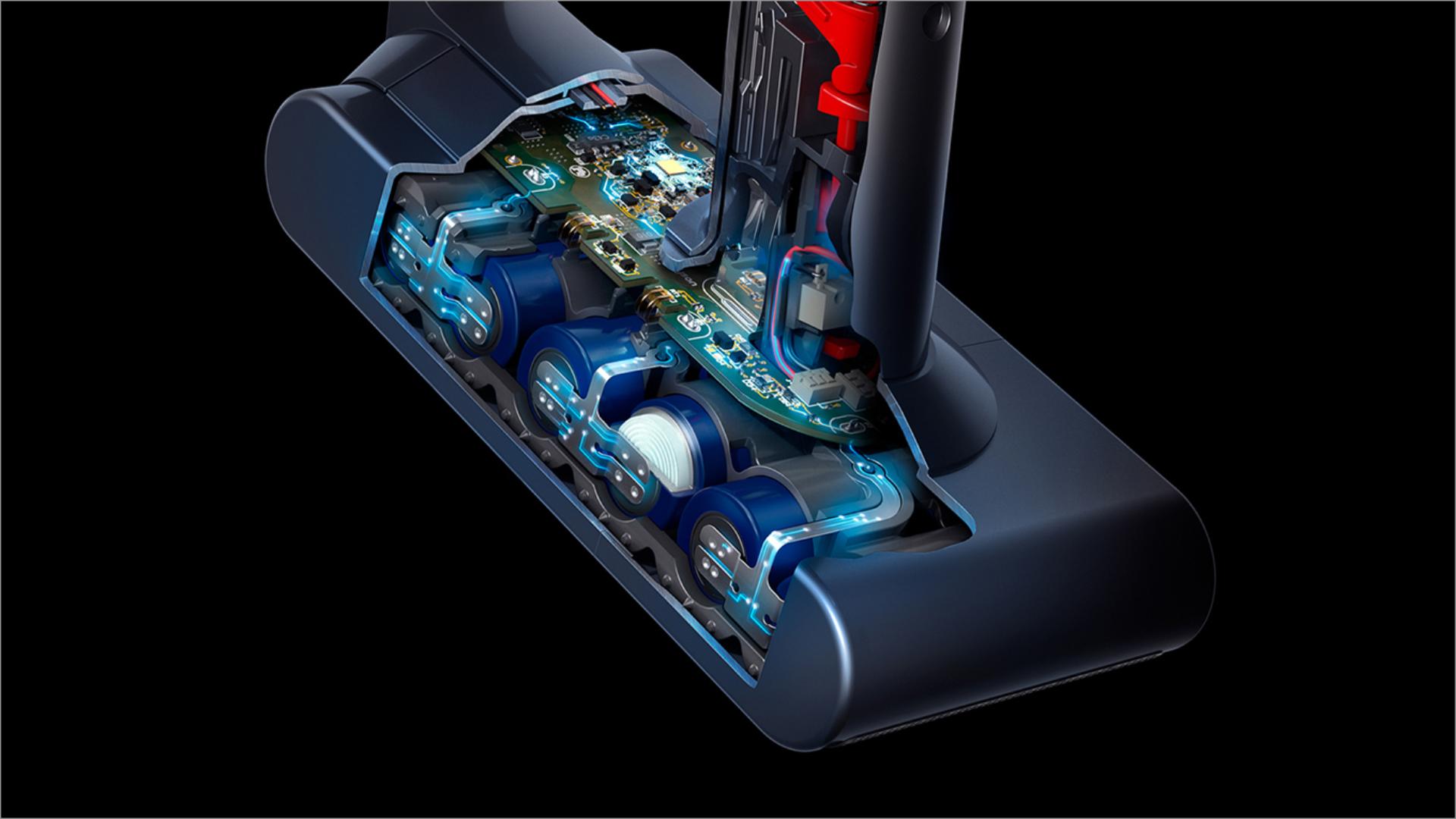 Cutaway of a Dyson cordless battery
