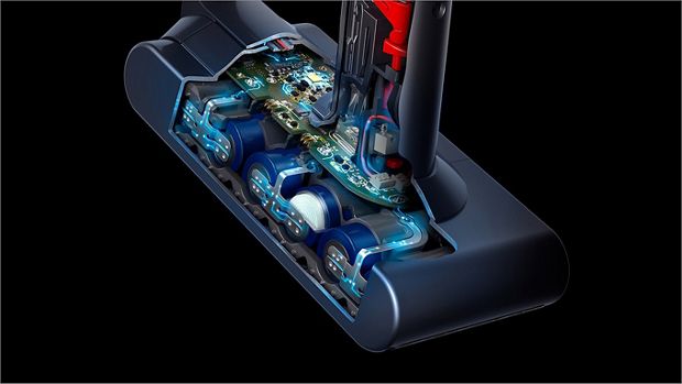 Cutaway of a Dyson cordless battery