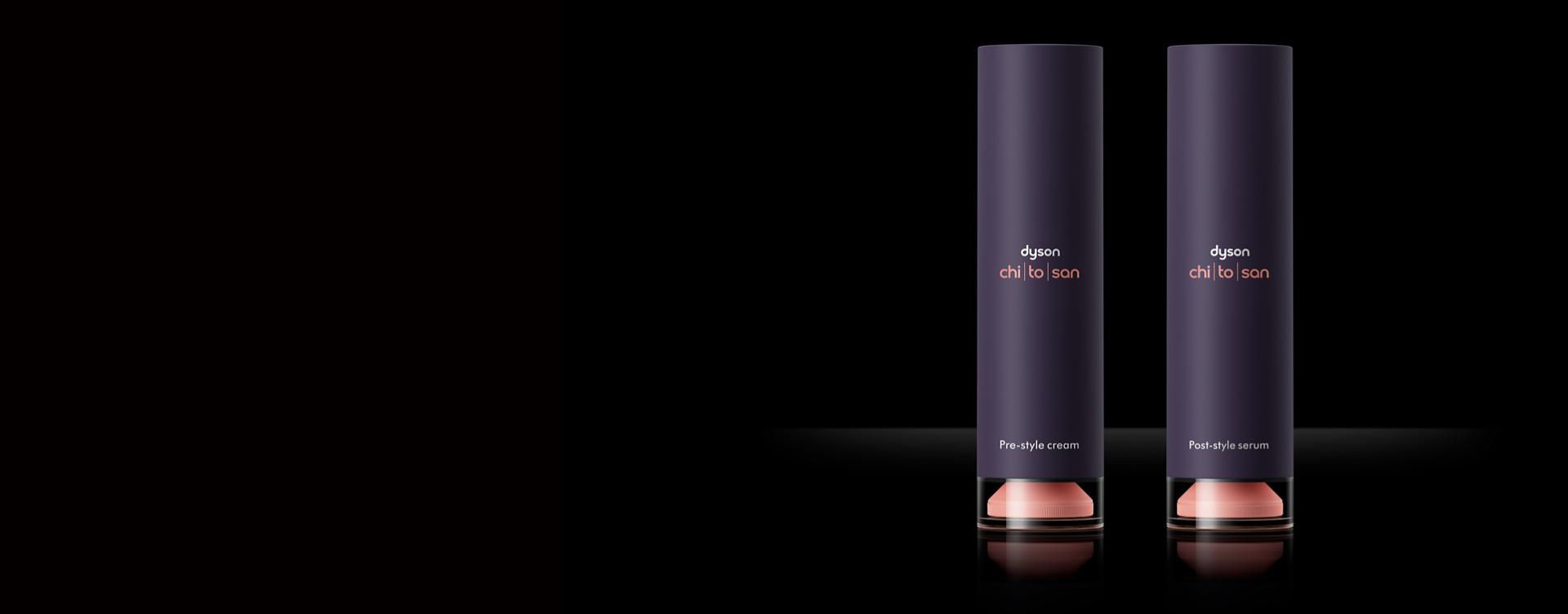 Dyson Chitosan styling range sitting side by side.