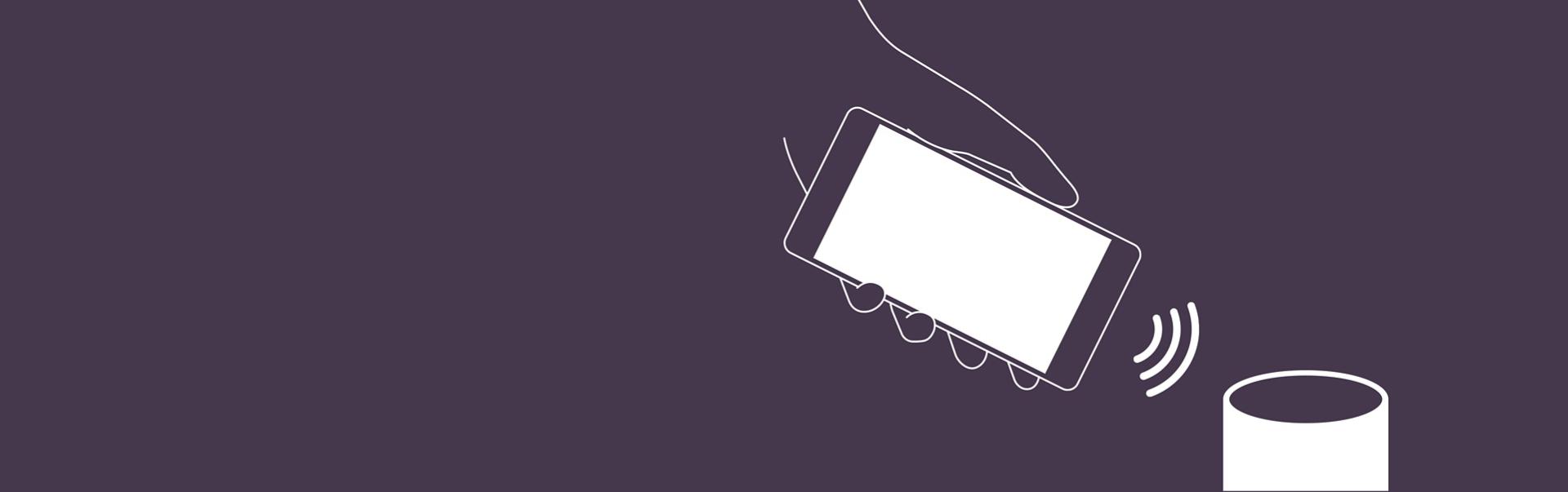 스마트폰이 다이슨 키토산 제품의 윗부분을 두드리고 있으며, 연결성을 나타내는 선이 그려져 있습니다.