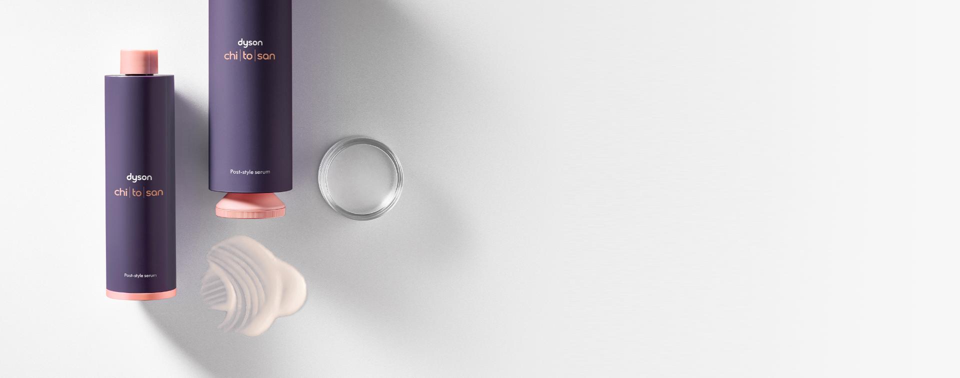 زجاجة مضخة سيروم ما بعد التصفيف Dyson Chitosan مع غطاء وخرطوشة إعادة تعبئة