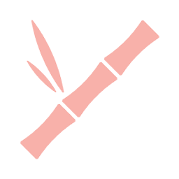 Bamboo shoot icon in pink.