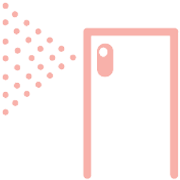 Spray bottle icon in pink.