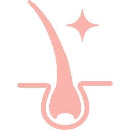Icon of hair strand with star.