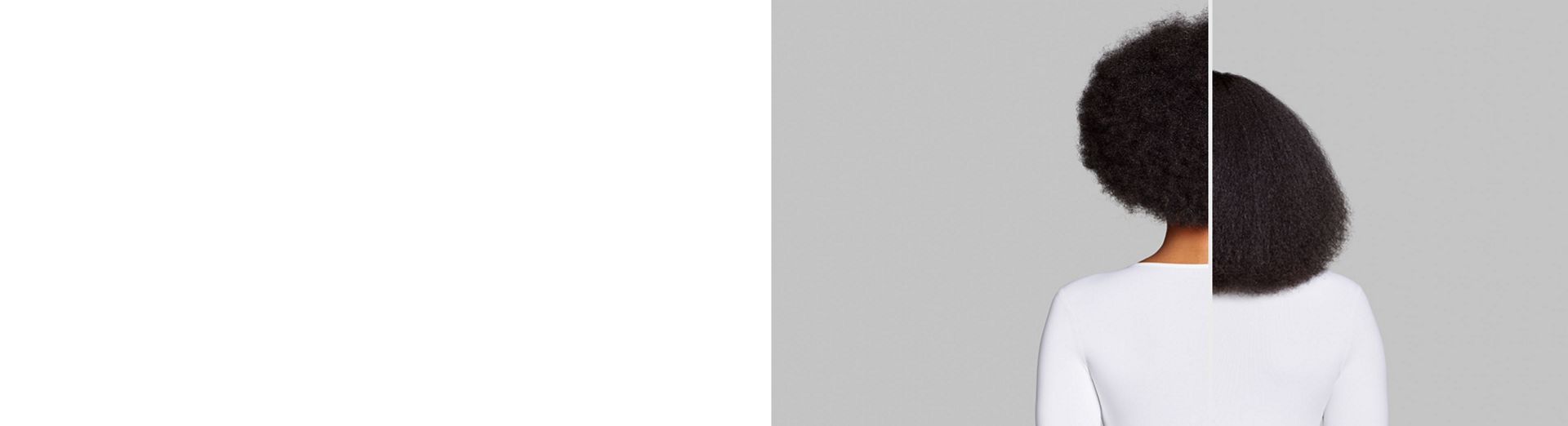 Daha kalıcı bir stil için saçları şekillendirilen bir modelin öncesi ve sonrası.