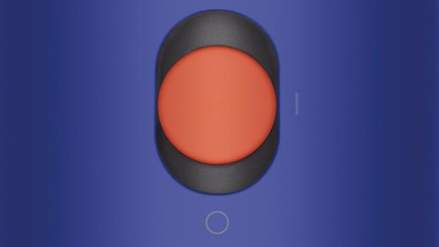 Ieslēgšanas pogas tuvplāns.