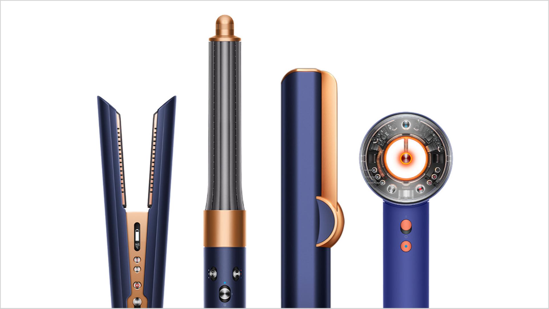 Asortyment urządzeń do stylizacji włosów Dyson