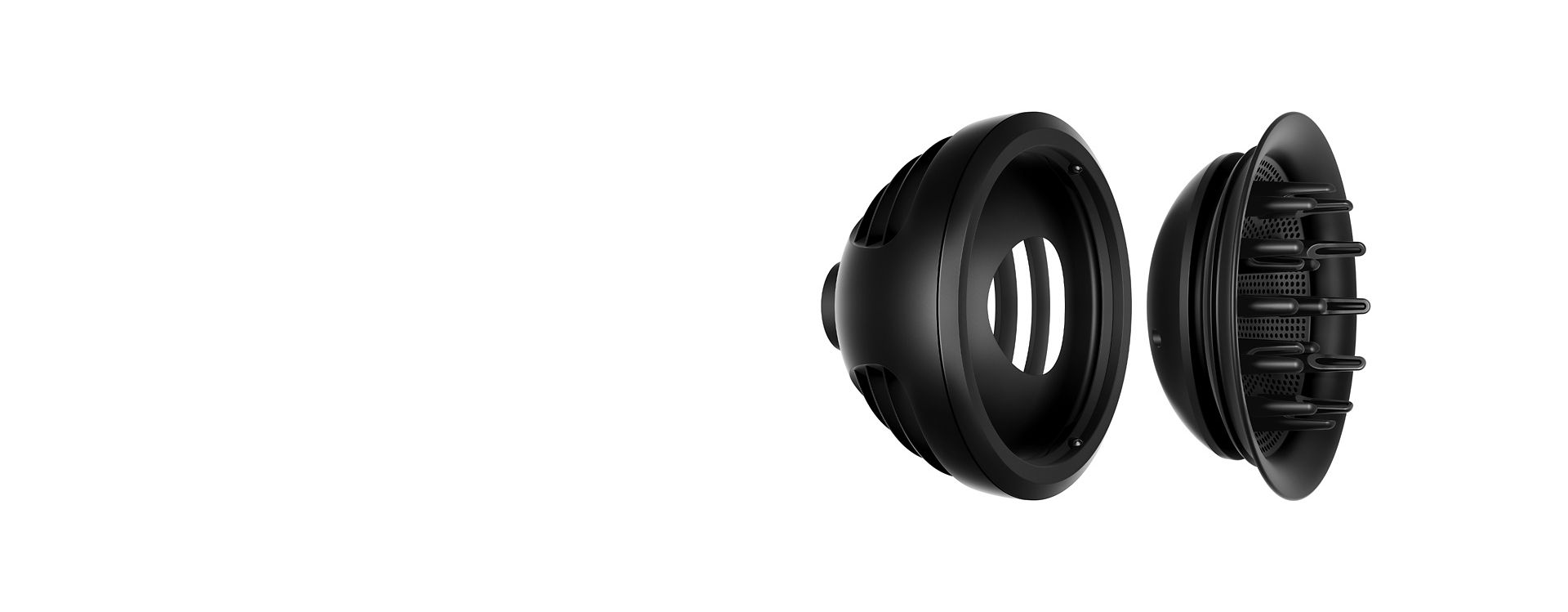 Wave+Curl diffuser kupola režīmā un izkliedētajā režīmā