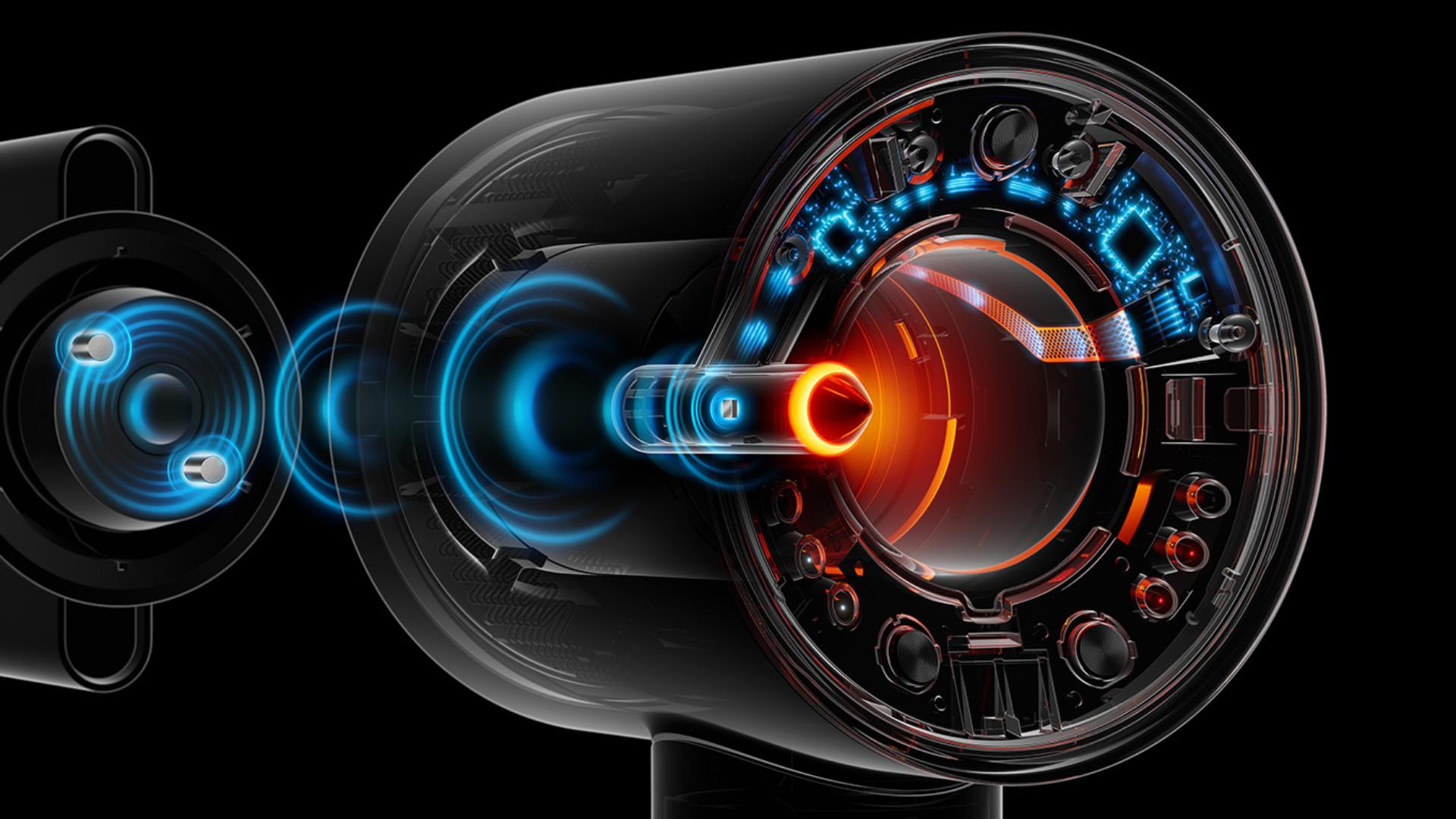 Řez Hallovým senzorem rozpoznávajícím magnetický identifikátor