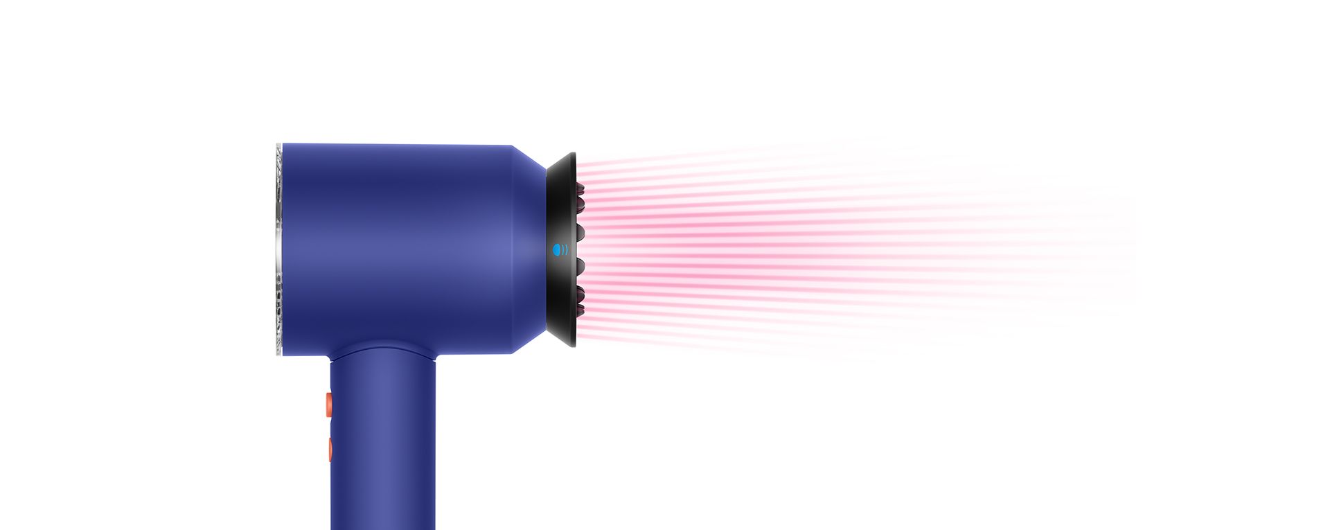 Visualised airflow of Gentle air attachment