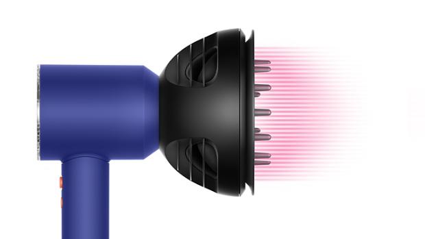 Visualised airflow of Wave+Curl diffuser in Diffuse mode