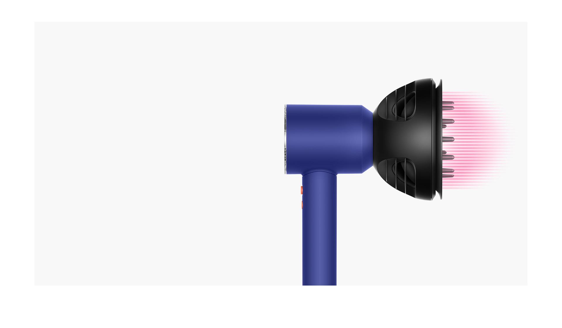 Airflow of the Wave+Curl diffuser in Diffuse mode