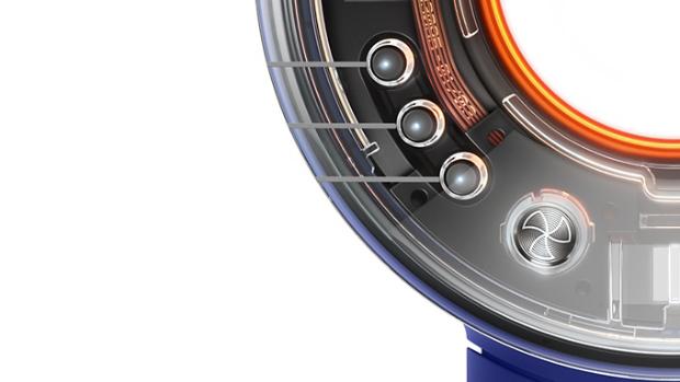 Close-up of airflow control button