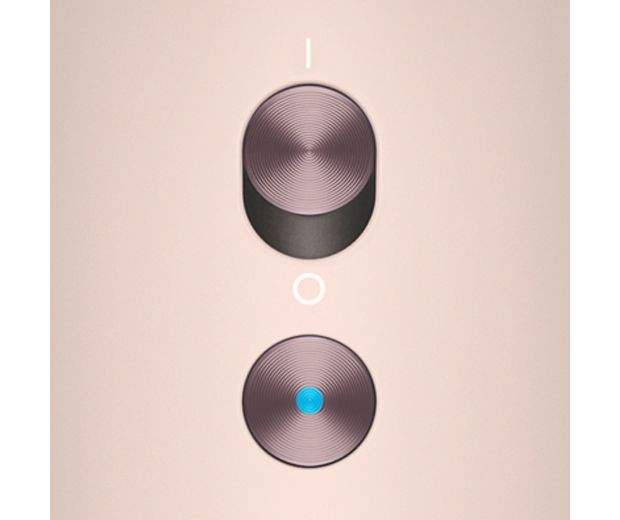 The power and Cold-shot buttons on the Dyson Supersonic Nural hair dryer.