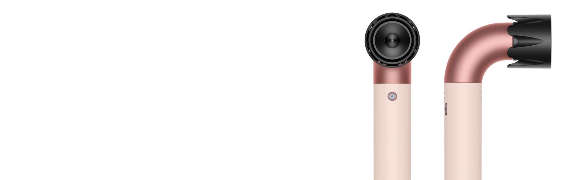 Dyson Supersonic r hair dryer seen from the rear and side.